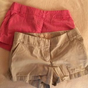 TWO PAIRS JCREW SHORTS